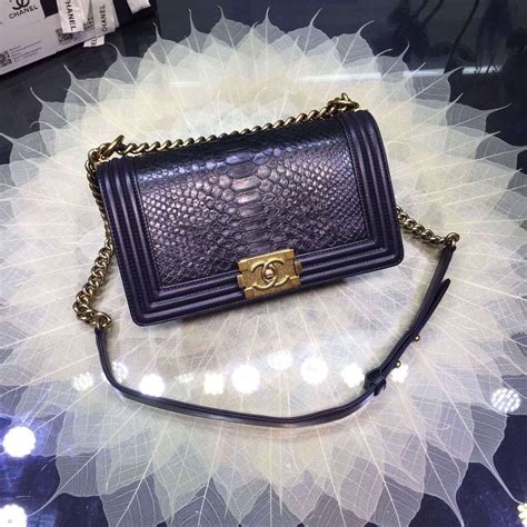 chanel boy python replica